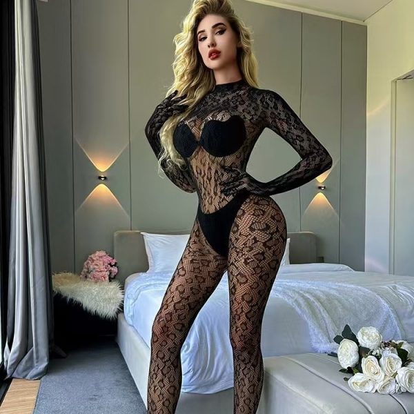 Sexy Black Lace Bodysuit