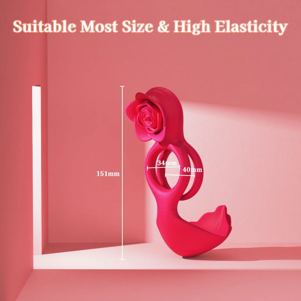 Rose Vibrating Couple’s Cock Ring - Image 2