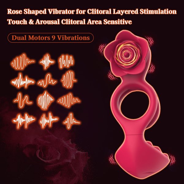 Rose Vibrating Couple’s Cock Ring - Image 3